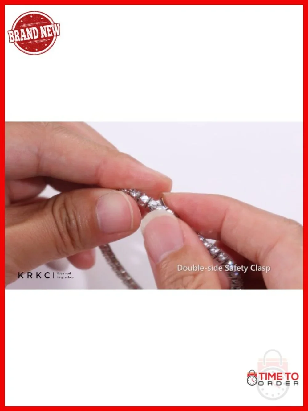 14K White Gold Plated Cubic Zirconia Tennis Bracelet